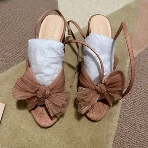 Loeffler Randall Beauty Blush Camellia Knotted Sandal size 9